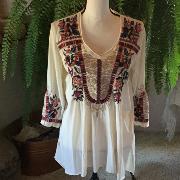 NWOT Johnny Was Claude 3/4 Sleeve Top Host Pick💜💜💜 - Picture 2 of 8